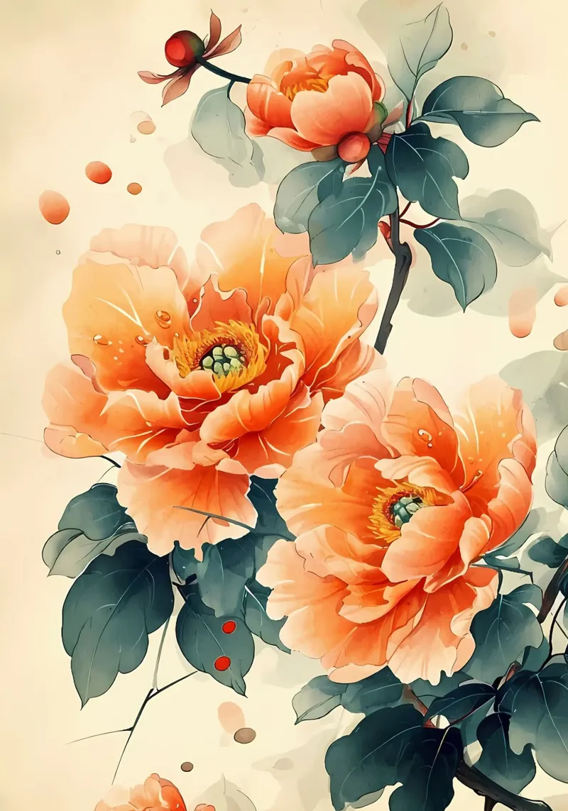 Fiori acquerellati pellicola backlit da Rebecca Clark Wyrick