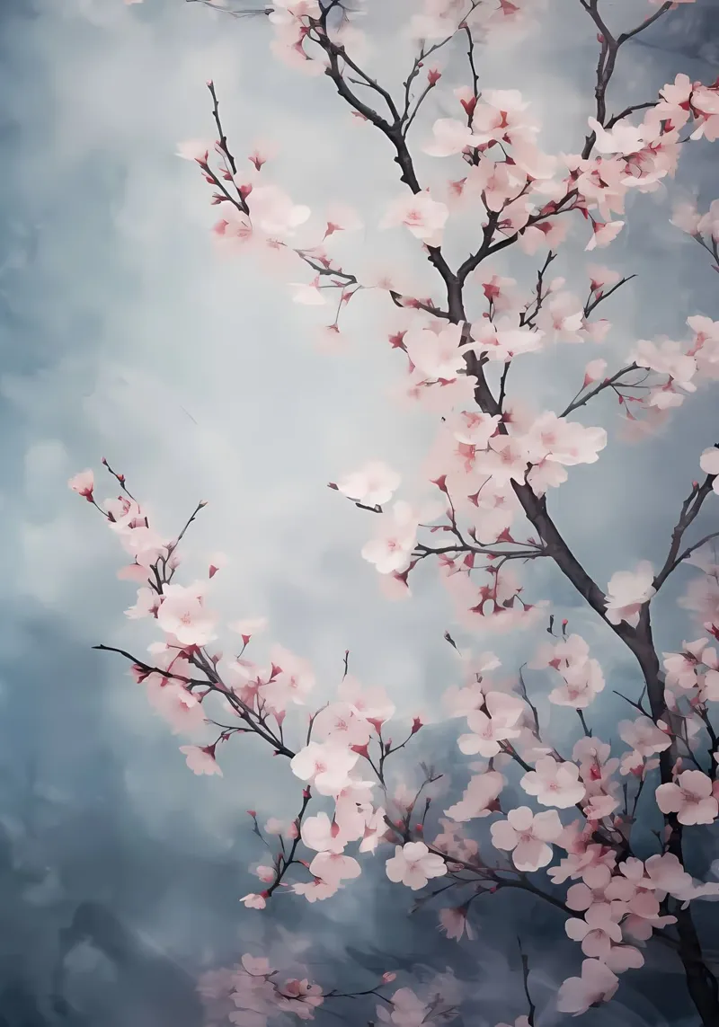 Sakura in volo pellicola backlit da Rebecca Clark Wyrick