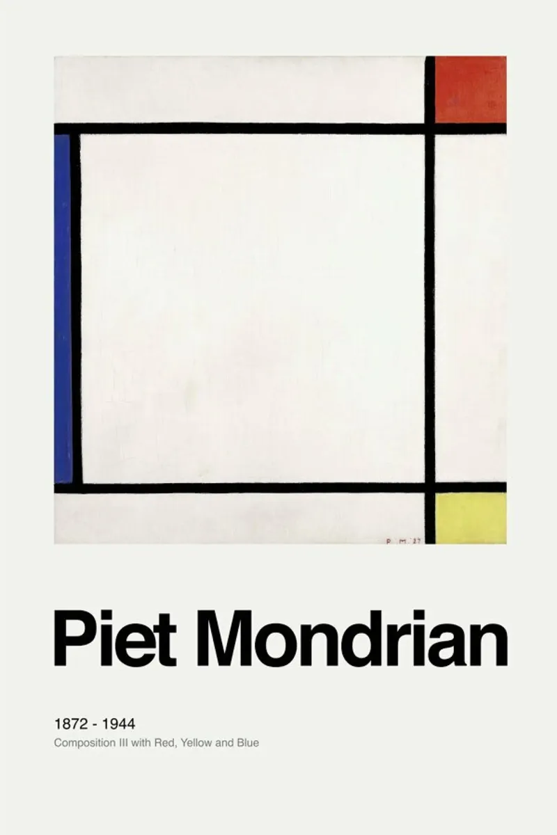 Mondrian - Composition III with Red, Yellow and Blue pellicola backlit da ARTOTHEK
