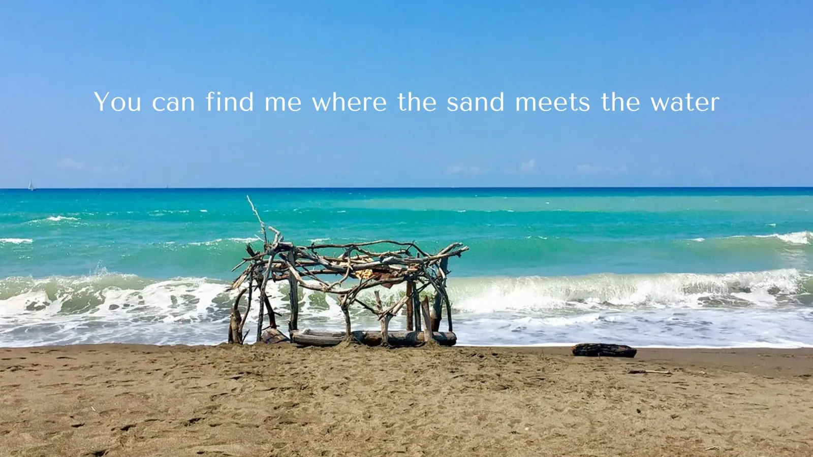 You can find me where the sand meets the water pellicola backlit da Happy 😃 Art 🎨 by Christine Schnoell