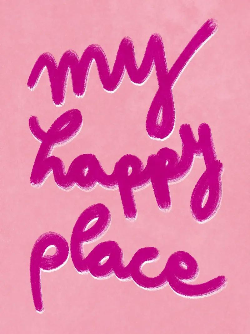 My Happy Place Handlettering pellicola backlit da Illustration Raissa Oltmanns