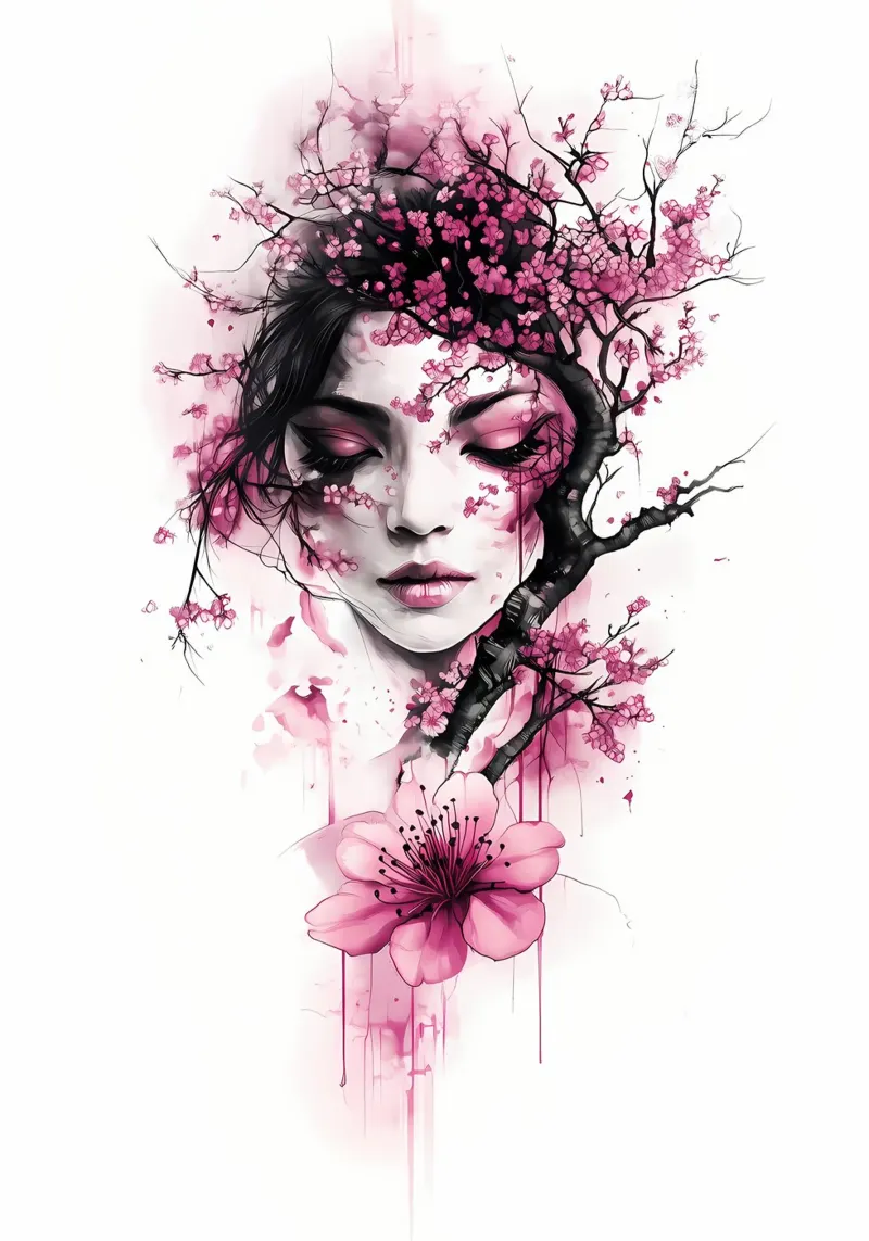 La donna dei fiori di ciliegio poster da Rebecca Clark Wyrick