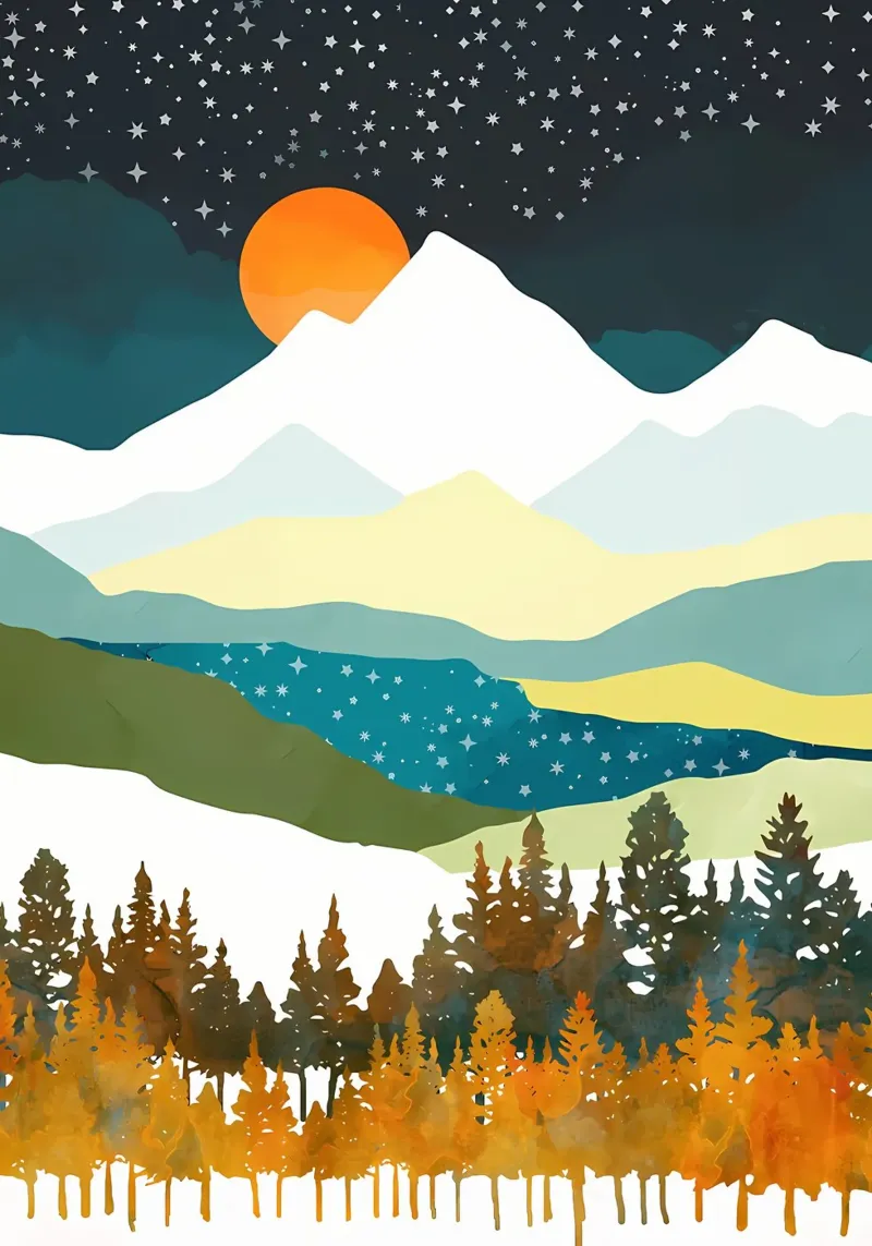 Vista estiva poster con telaio in plastica da Albert S Jacob