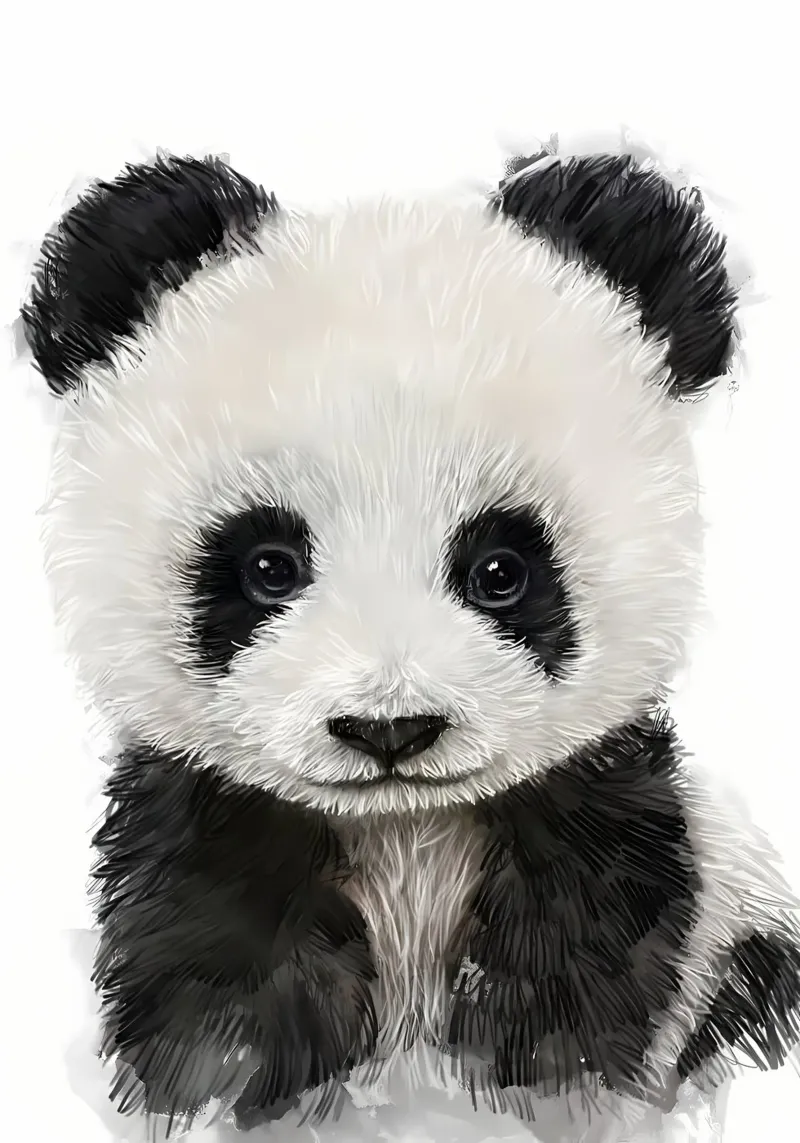 Ritratto di panda carino tela con Cornice a cassetta da James M Coyle