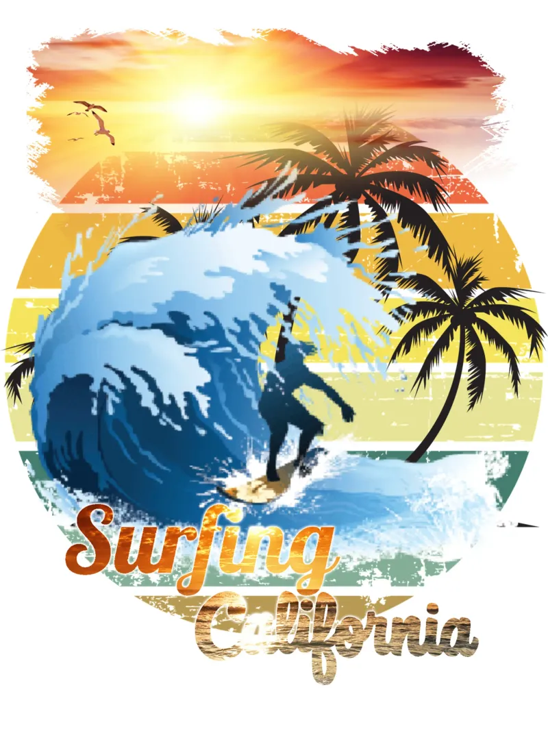 Surf Life Oval y - Summer Sun Vibes 4 pellicola backlit da surfer28