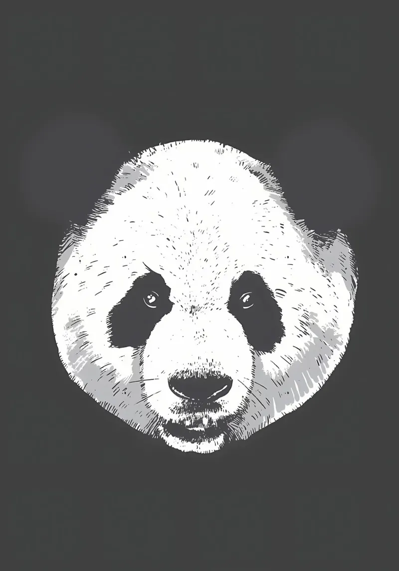 TESTA DI PANDA REALISTICA pellicola backlit da James M Coyle