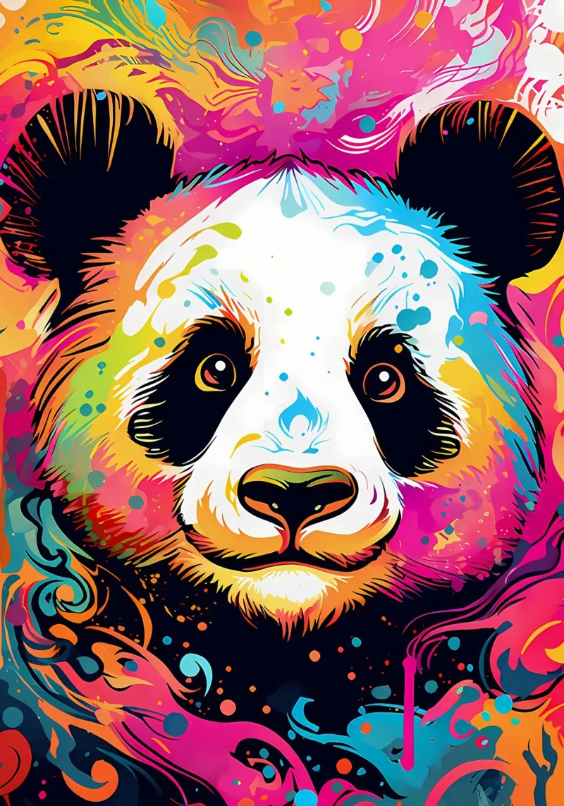 Bezaubernde Panda-Pop-Art Hahnemühle von James M Coyle