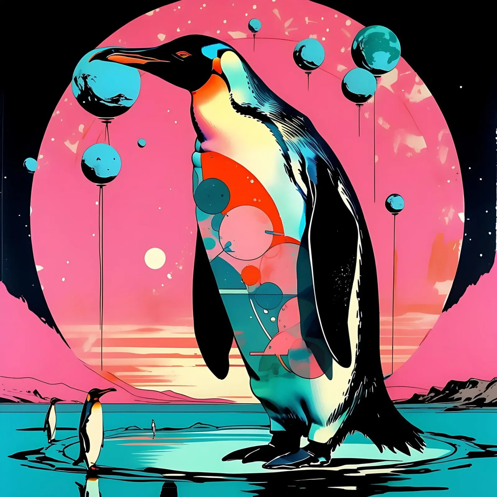 Pinguino_Stil_D_1 pellicola backlit da Tierisch bunt by LK