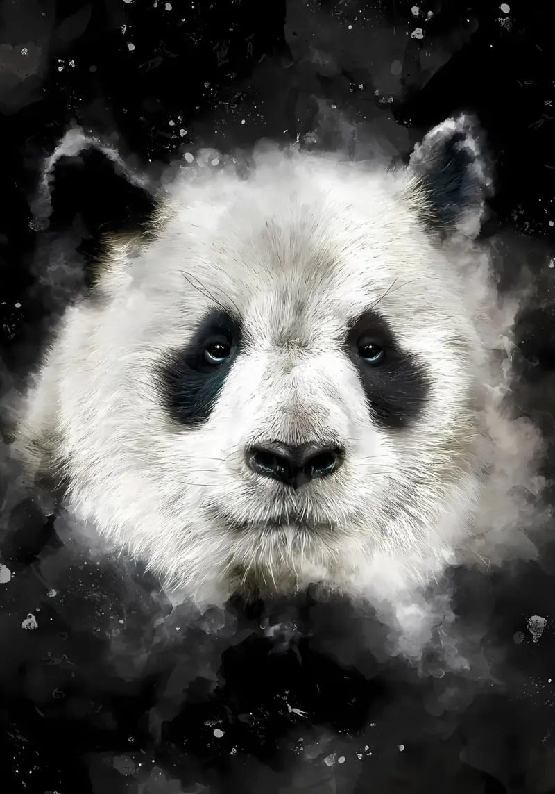 Testa di panda pellicola backlit da James M Coyle