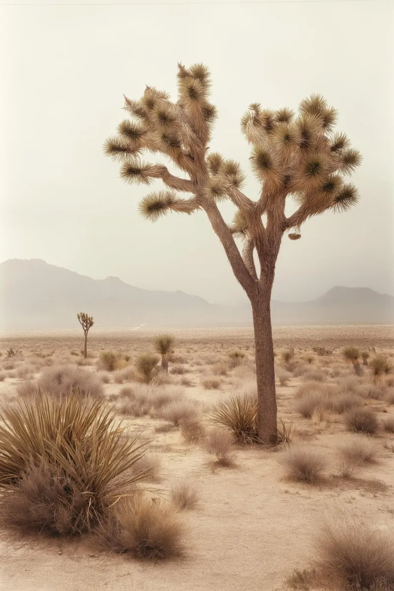 Paesaggio del deserto di Joshua Tree pellicola backlit da Indigo Tides Art