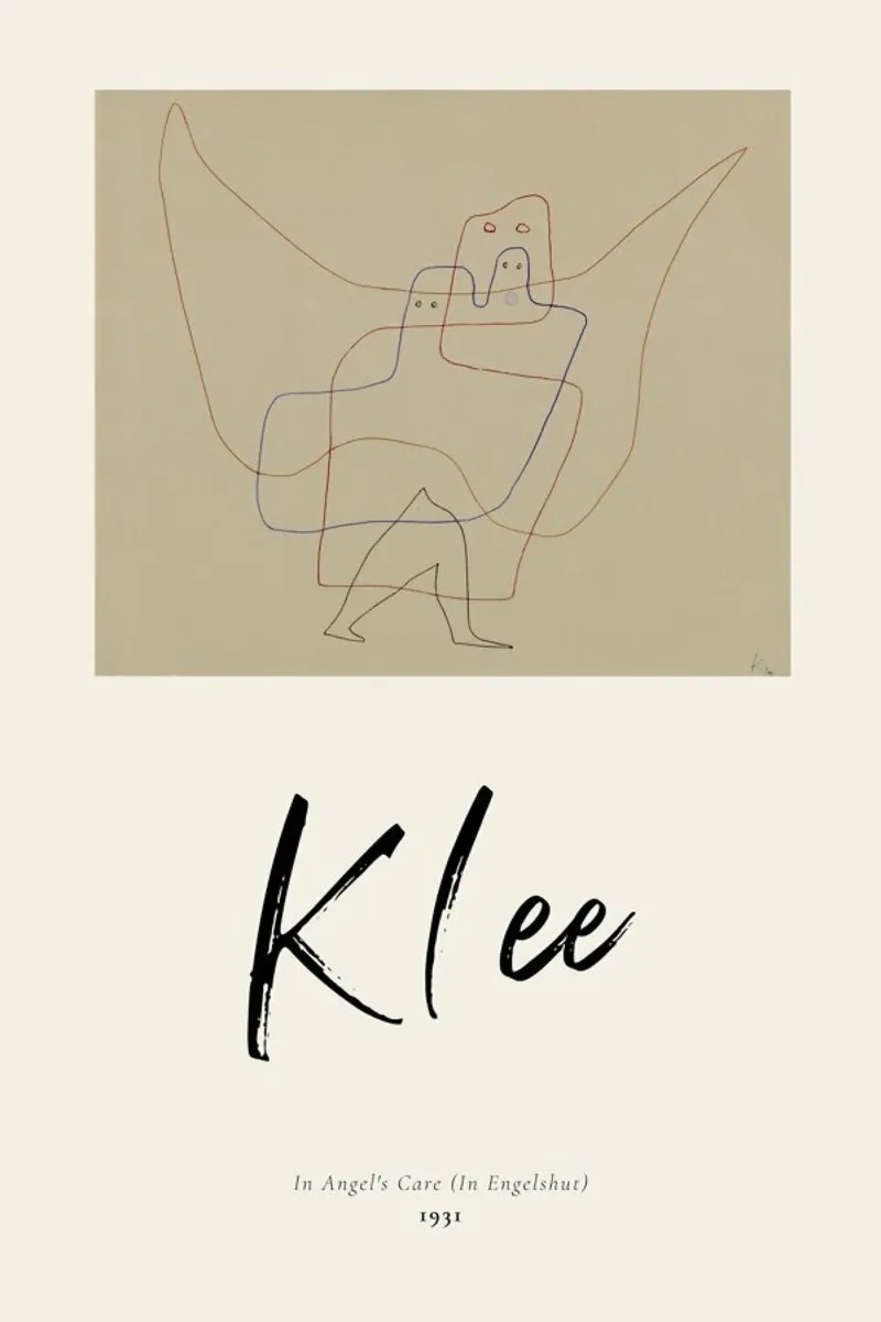 Klee - In Angel's Care poster met kunststof frame van ARTOTHEK
