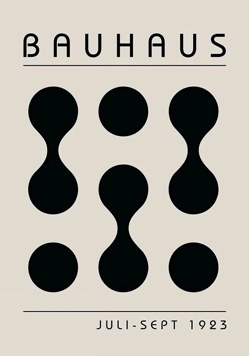 Arte Bauhaus n. 24 poster con telaio in plastica da Birgitpopshop