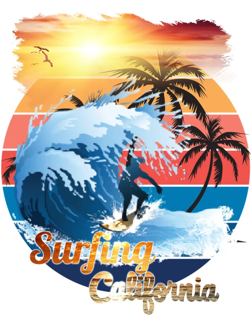 Surf Life Oval y - Summer Sun Vibes alu-dibond by surfer28