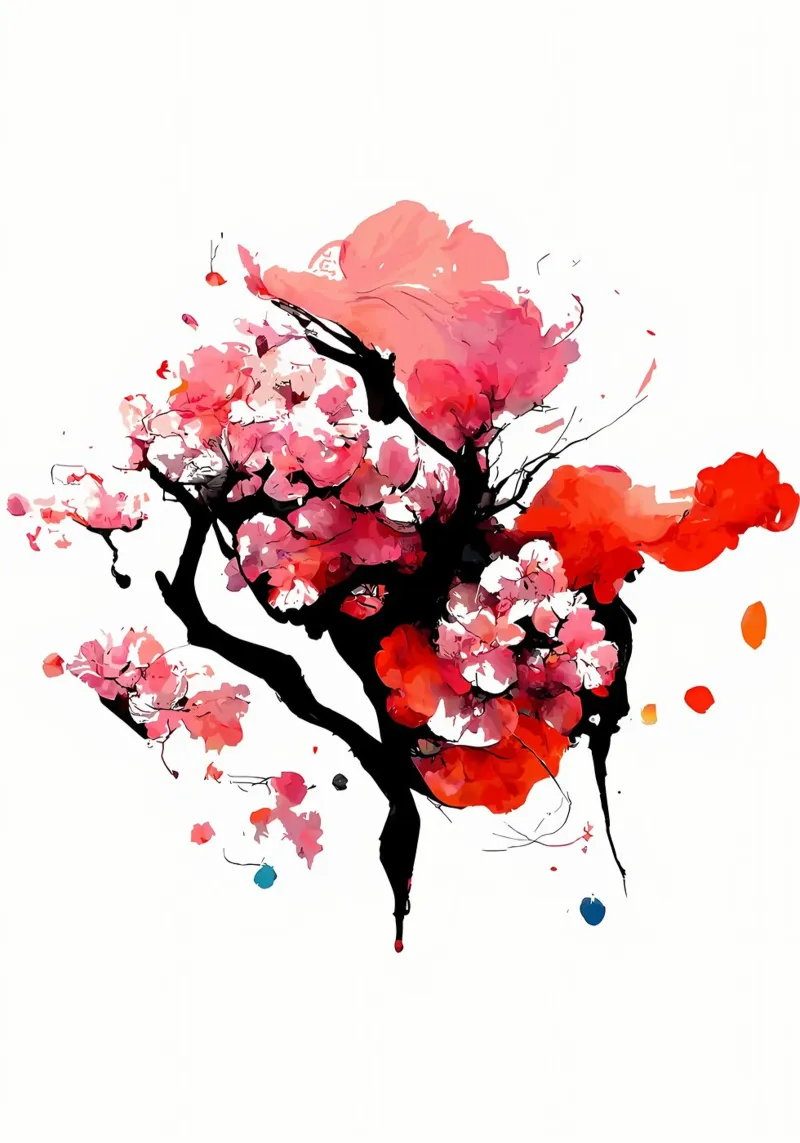 Fiori di ciliegio sakura pellicola backlit da Rebecca Clark Wyrick