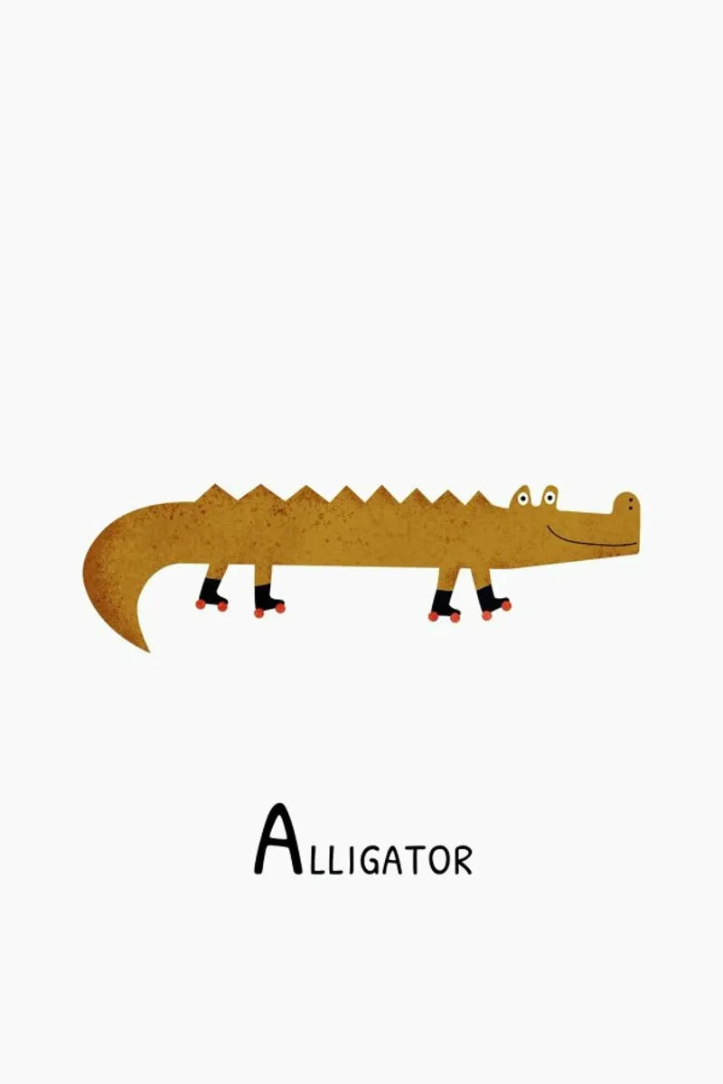 Alligator pellicola backlit da Little Flourishes