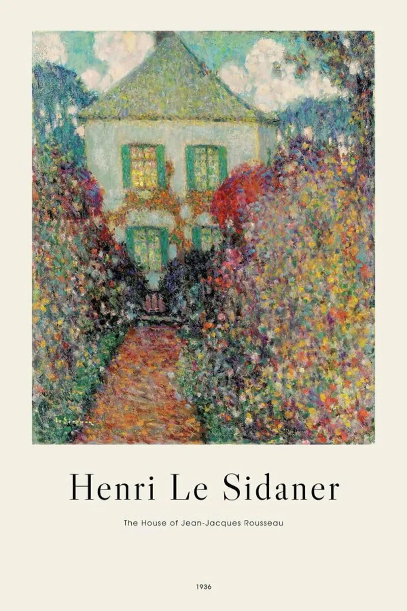 Le Sidaner - The House of Jean-Jacques Rousseau pellicola backlit da ARTOTHEK
