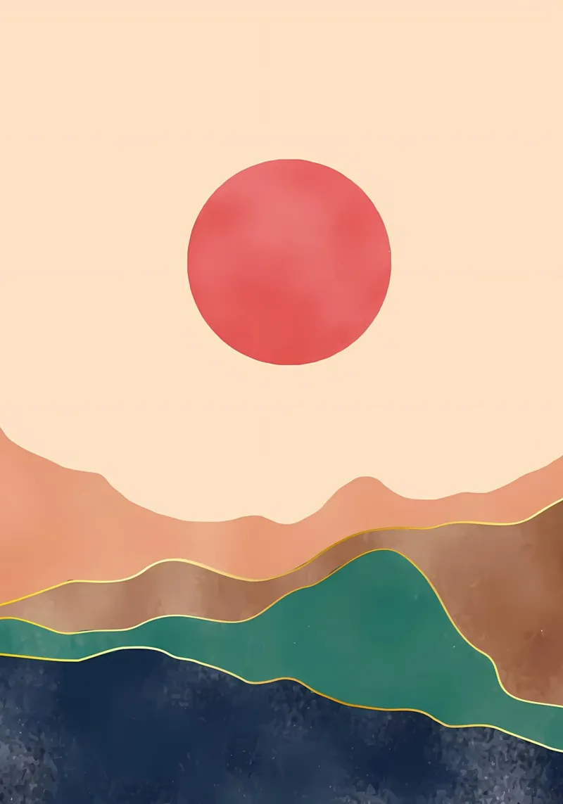 ABSTRACT MOUNTAIN canvas with Floater frame by James M Coyle
