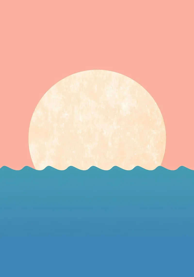 Lever de lune ciel rose poster avec cadre en bois de James M Coyle