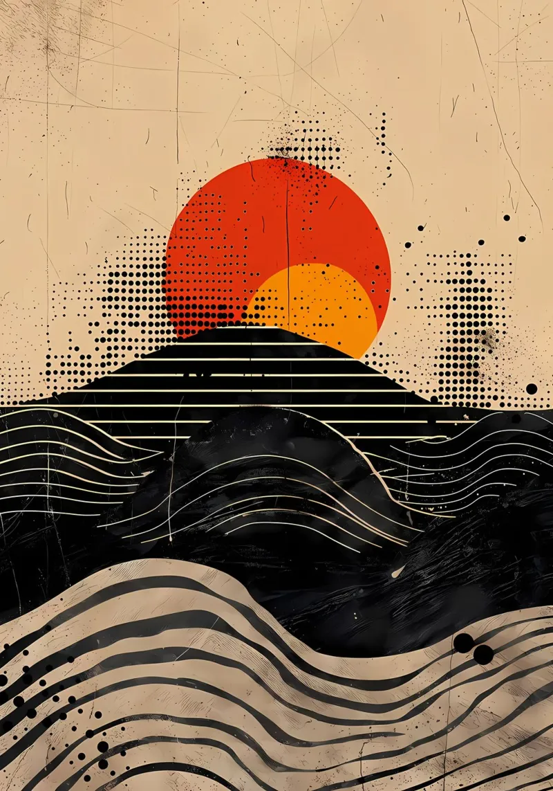 Mare del tramonto lunare pellicola backlit da James M Coyle