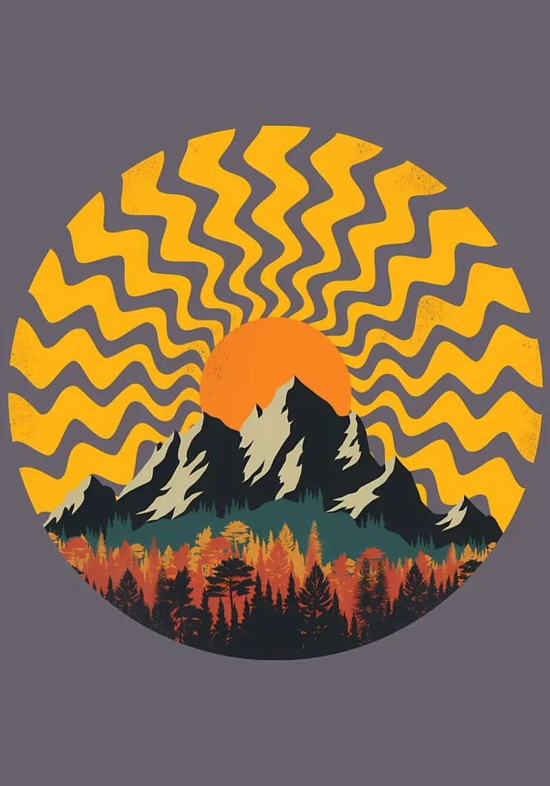 Una geometria di montagna poster da James M Coyle