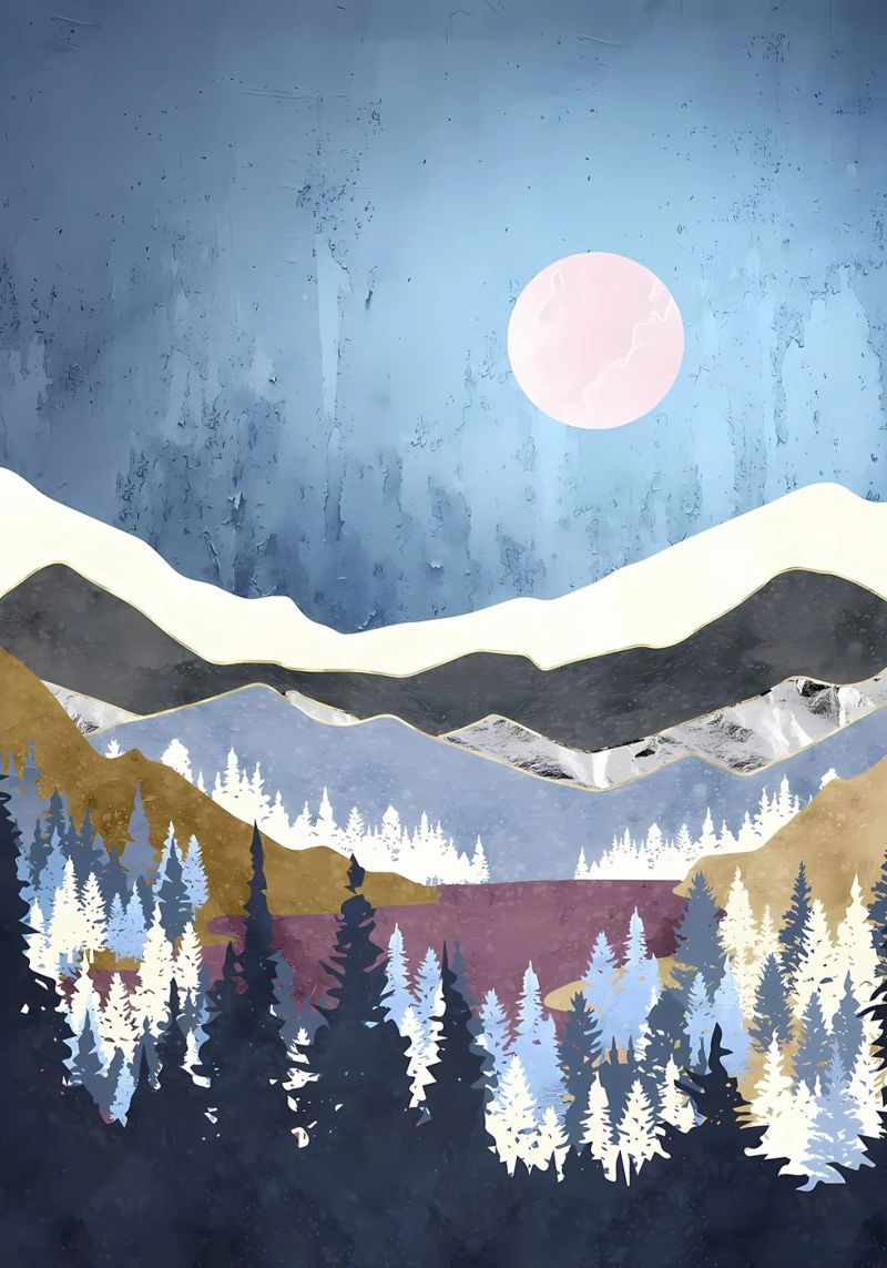 Boho Natur Berge Poster von Albert S Jacob