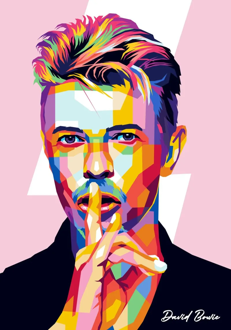 David Bowie pellicola backlit da WPAP MALANG