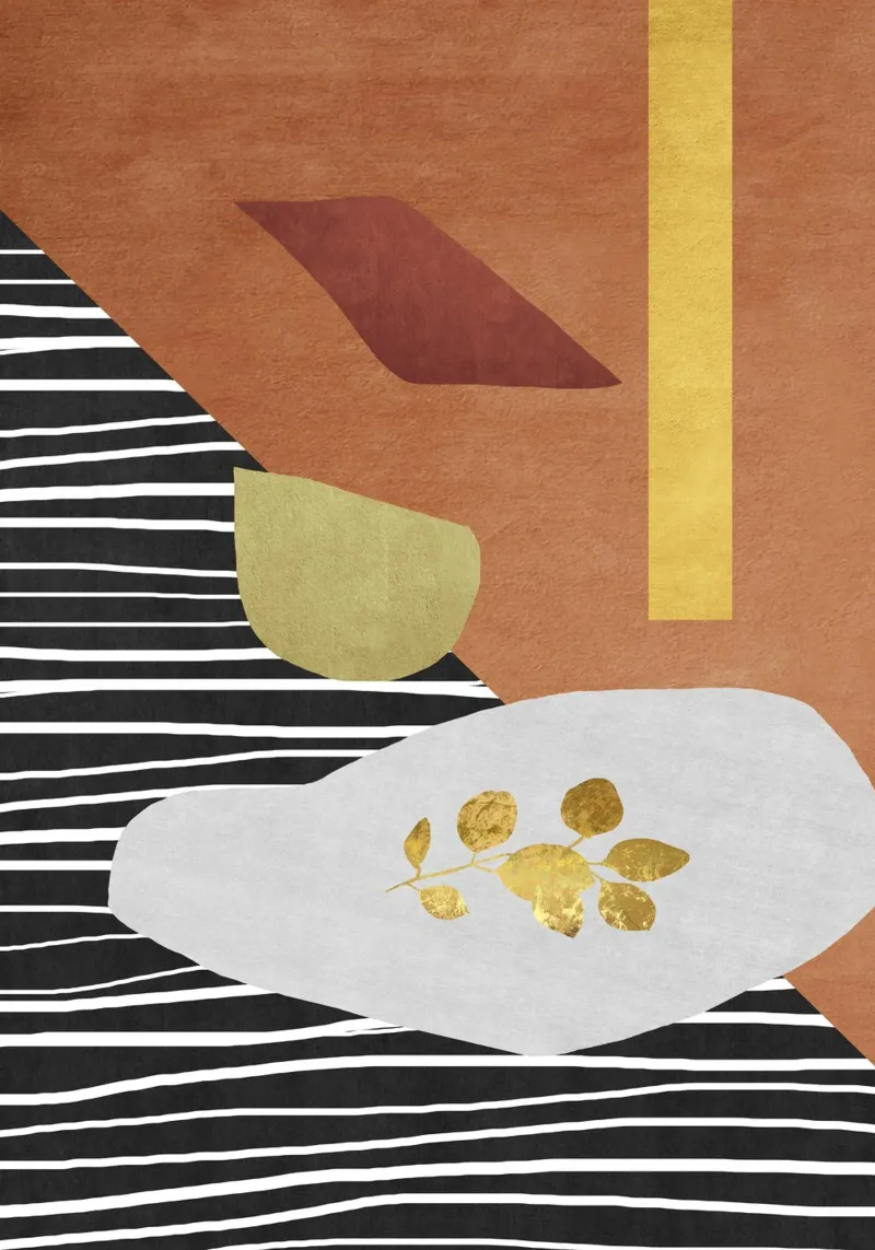 abstract geometric gold pellicola backlit da ramosashop