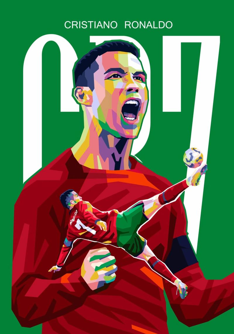 C RONALDO Poster von WPAP MALANG