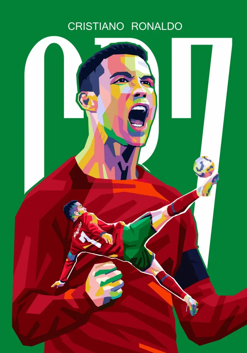 C RONALDO pellicola backlit da WPAP MALANG