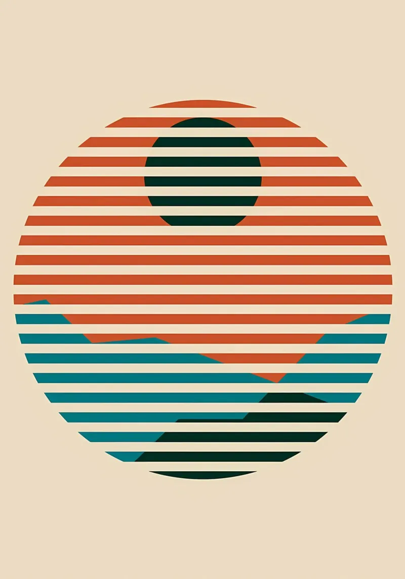 Astratto moderno minimalista poster da James M Coyle