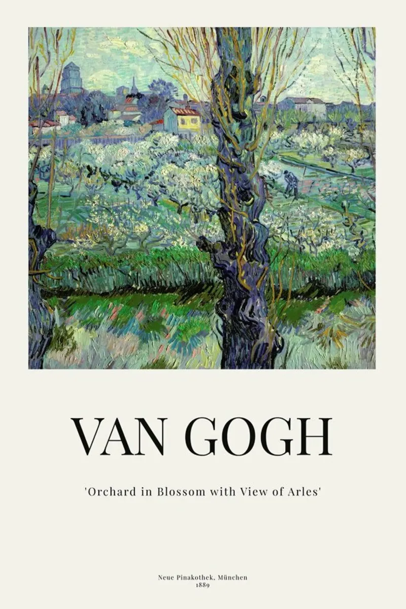 van Gogh - Orchard in Blossom with View of Arles pellicola backlit da ARTOTHEK