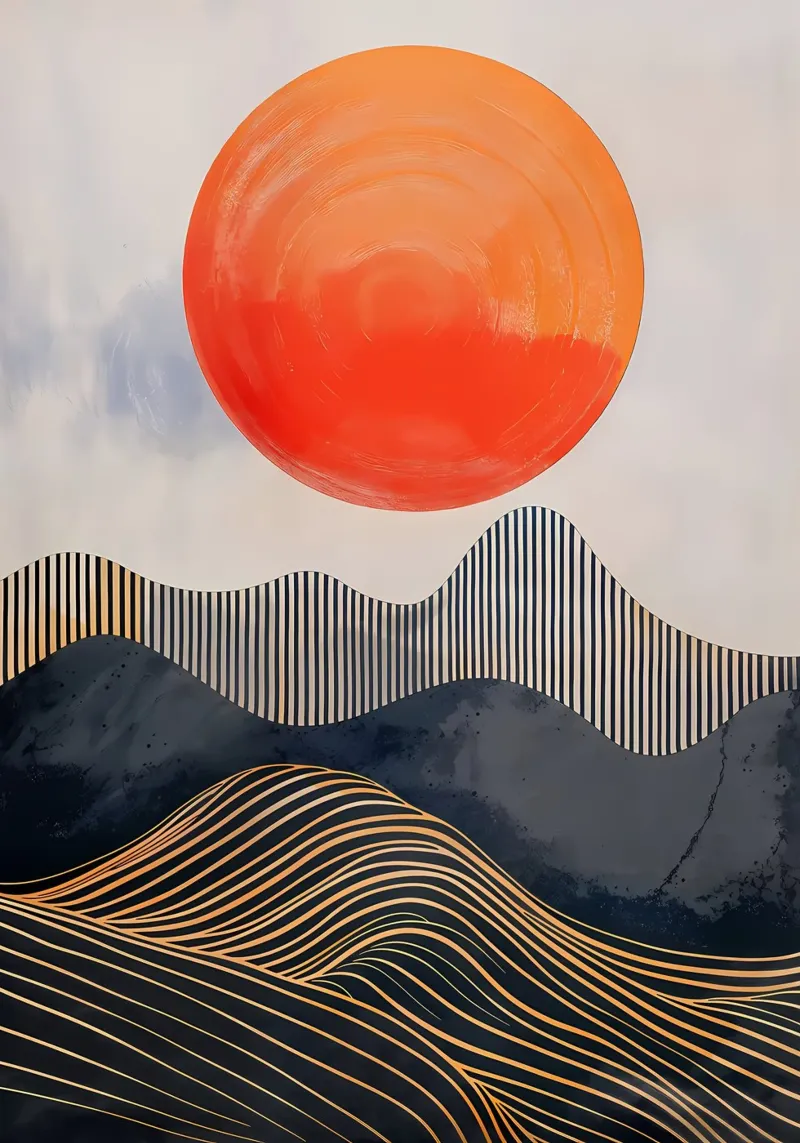Tangerine Tide Hahnemühle von James M Coyle