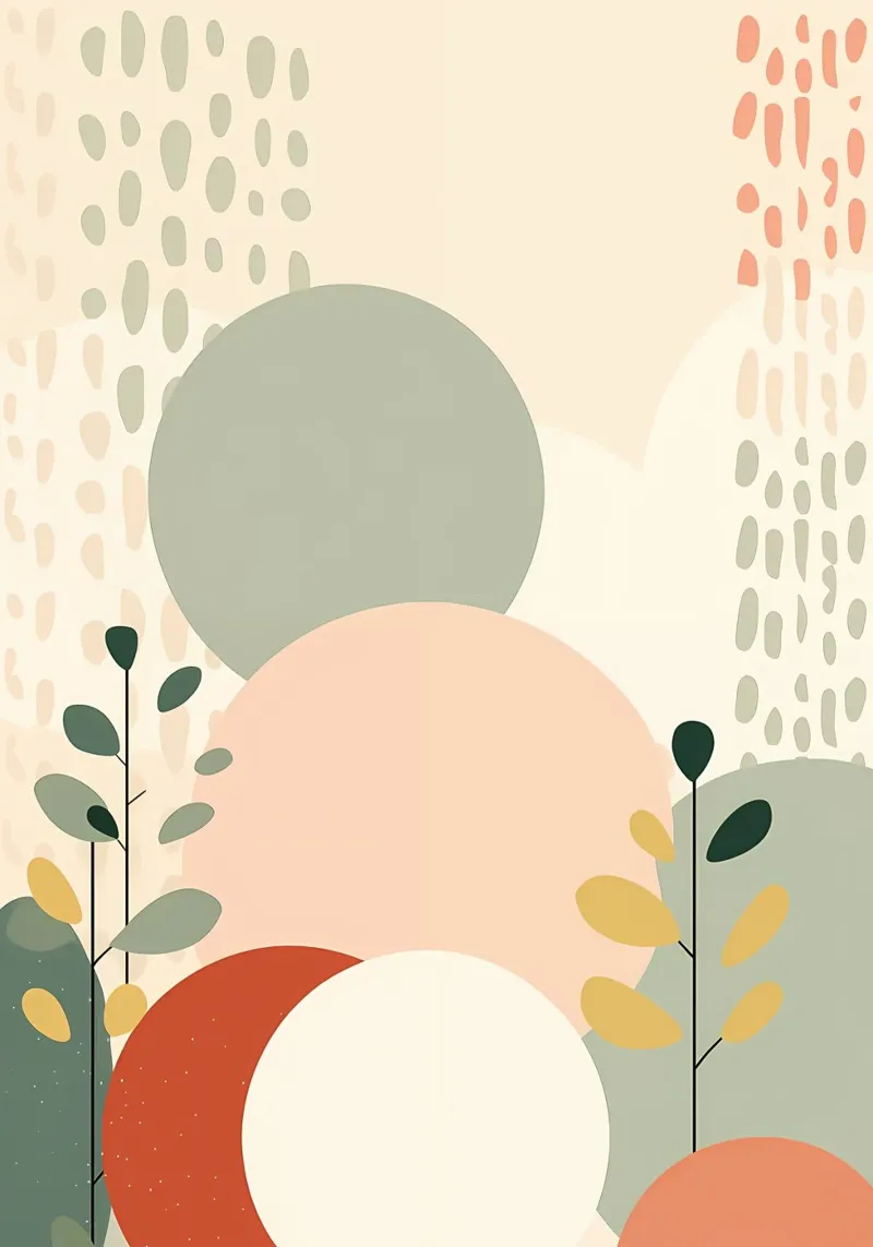 Abstracte bloemenprint canvas met Baklijst van Rebecca Clark Wyrick