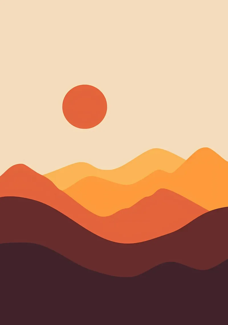 sunset on desert mountain canvas with Floater frame by James M Coyle