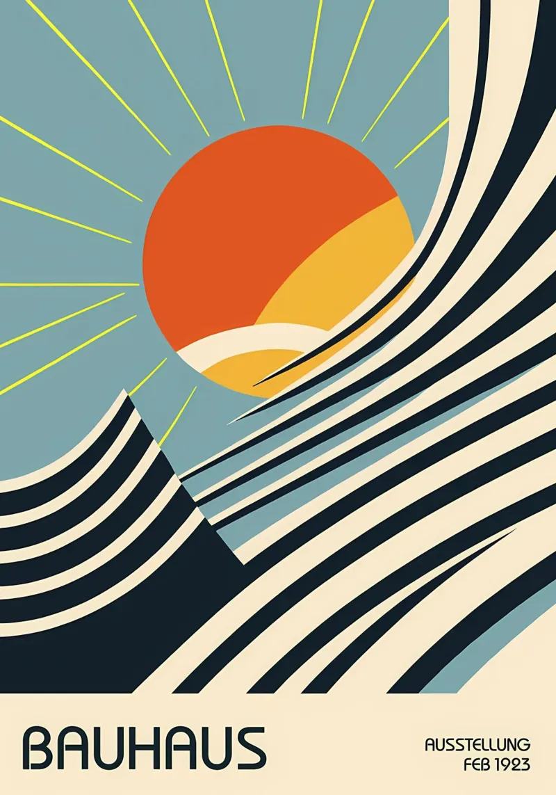 Bauhaus Sunburstr poster da James M Coyle