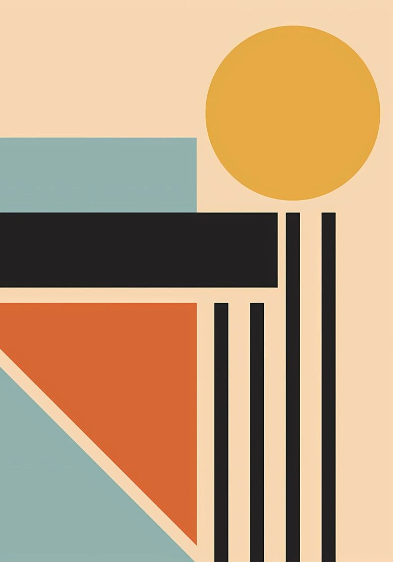 Bauhaus Sunset Retro poster de James M Coyle
