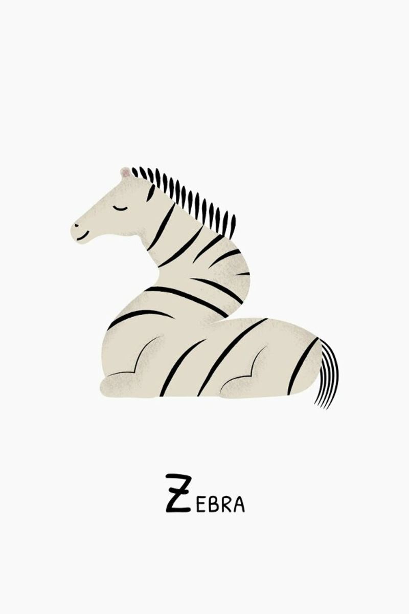 Z for Zebra alluminio dibond da Little Flourishes