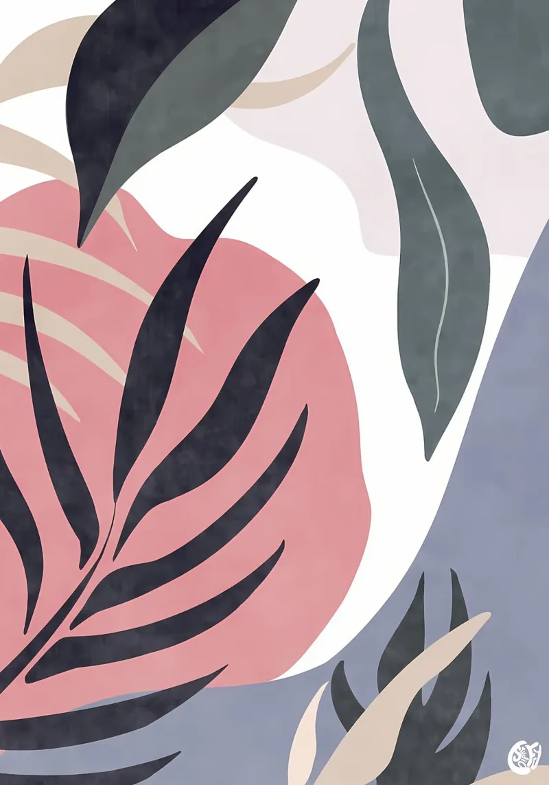 Botanica pacifica poster con telaio in alluminio da Rebecca Clark Wyrick