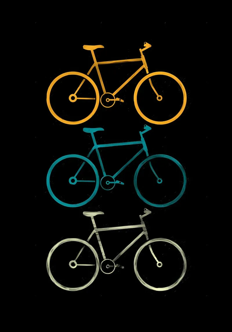 biciclette poster con telaio in legno da Albert S Jacob