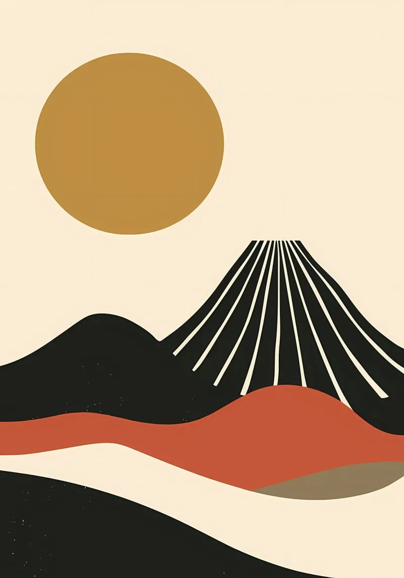 Paisaje abstracto Fuji metacrilato de James M Coyle