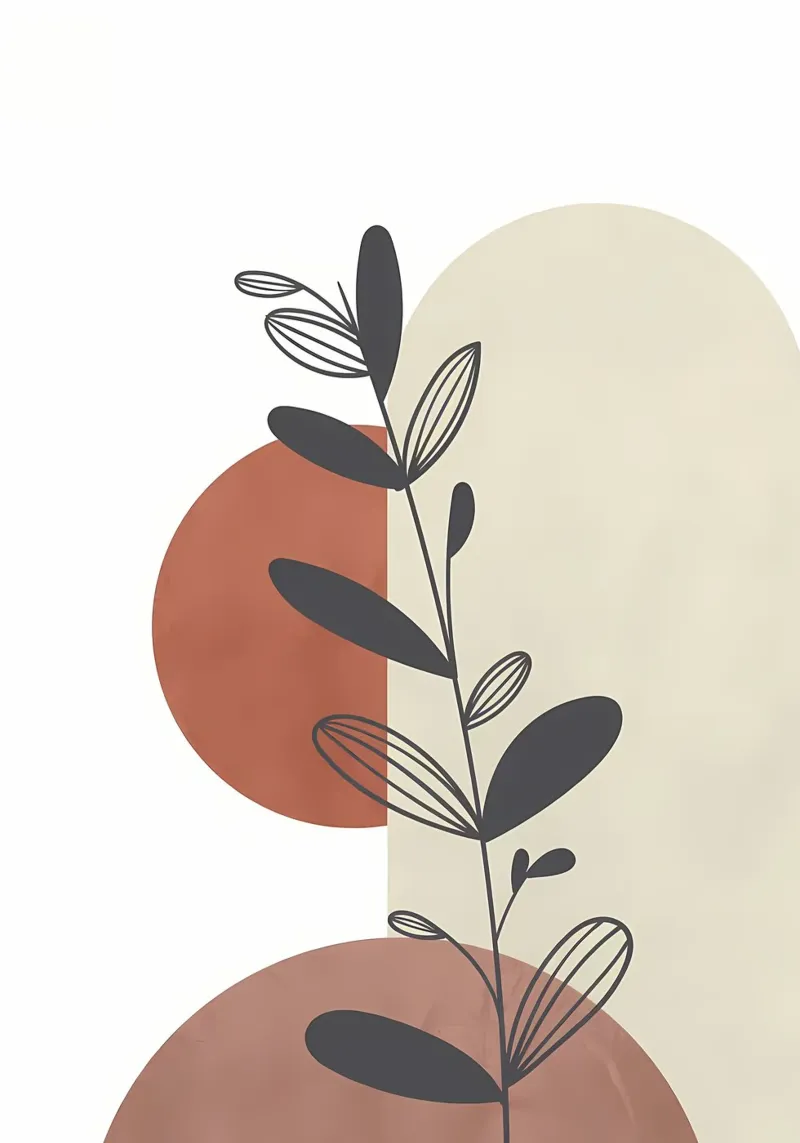 Modern botanisch kunstwerk hahnemühle van Rebecca Clark Wyrick
