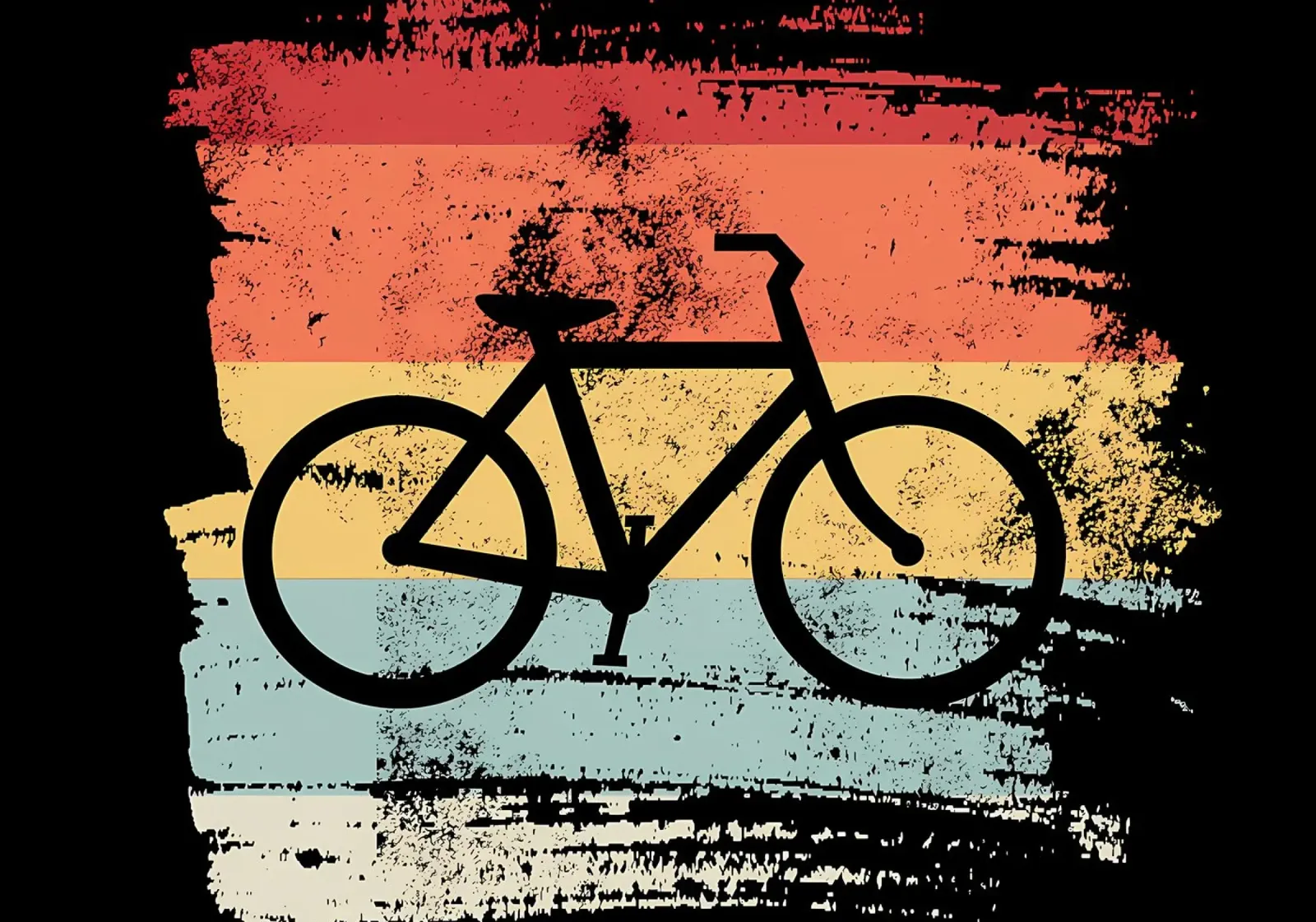 Retro Bicycle Art poster with wooden frame by Albert S Jacob