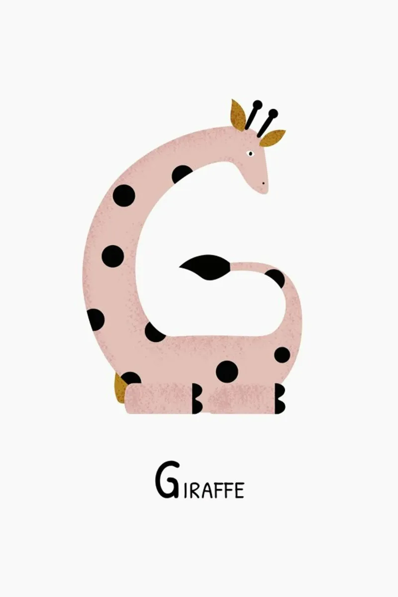 G for Giraffe pellicola backlit da Little Flourishes