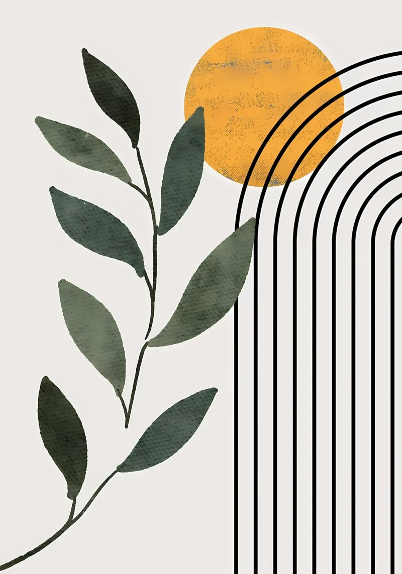Abstract Botanical Art canvas by Rebecca Clark Wyrick