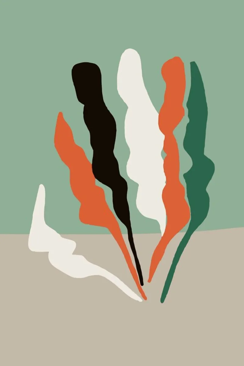 New Grass poster con telaio in legno da Tanja Schaub