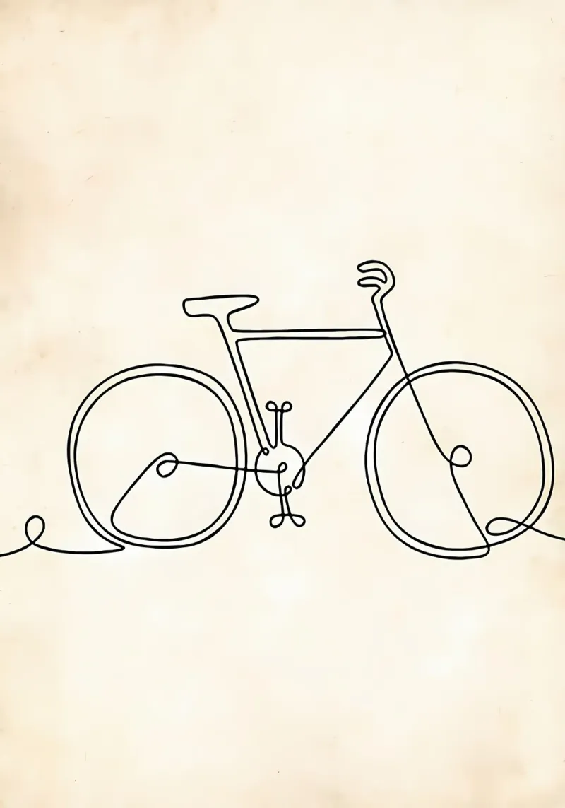 Fiets poster met aluminium frame van Albert S Jacob
