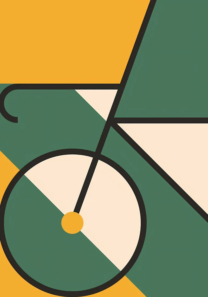 Geometrisches Fahrrad Hahnemühle von Albert S Jacob