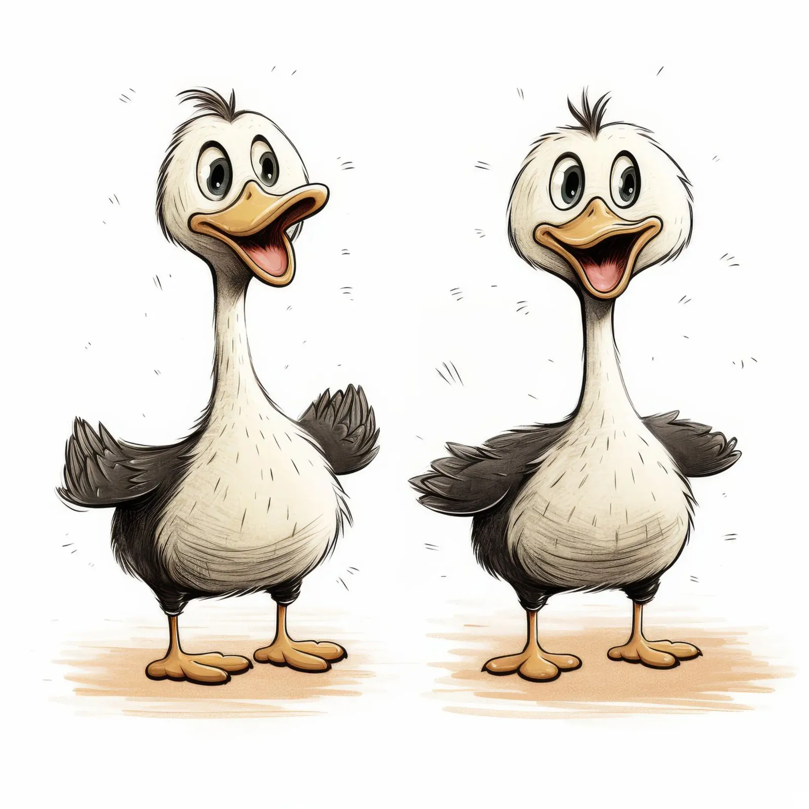 Retro Goose Duo pellicola backlit da Funny Animals