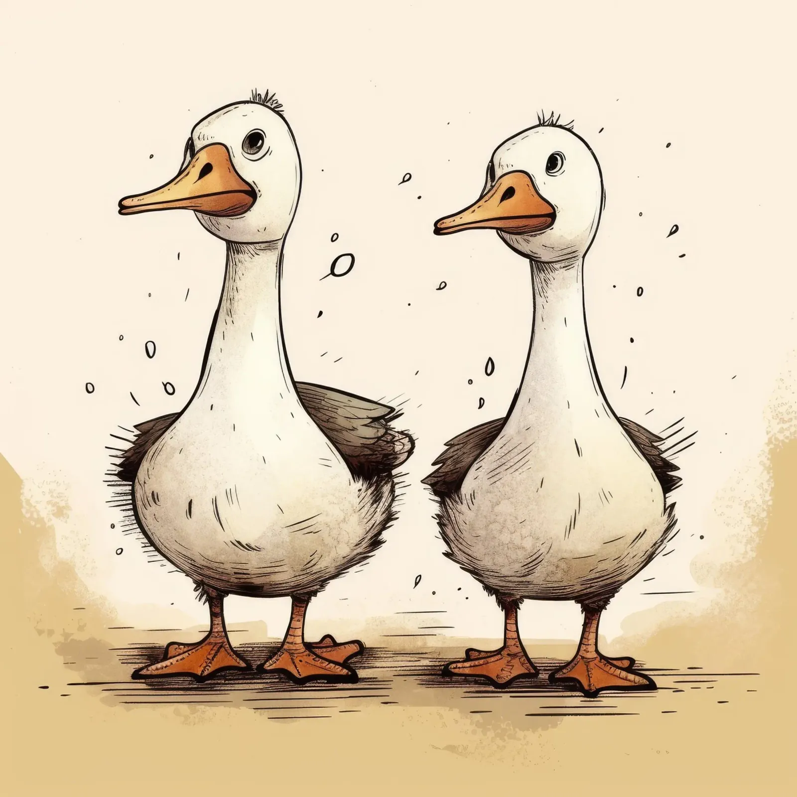 Retro Goose Duo pellicola backlit da Funny Animals