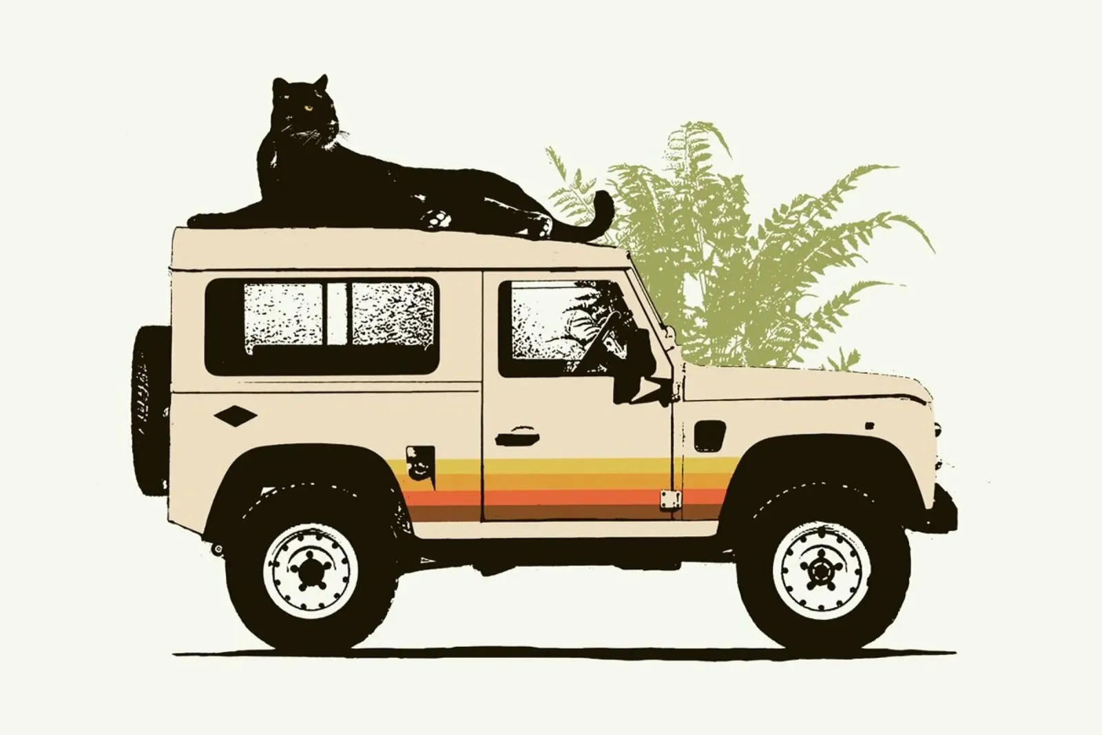 Black Panther on Car pellicola backlit da Florent Bodart